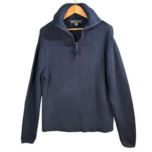 Vintage Banana Republic Sweater Mens Large 1/4 Zip Ribbed Preppy Old Money Cozy